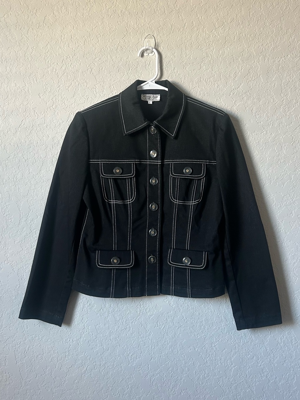 Vintage St. John Sport Black Utility Jacket